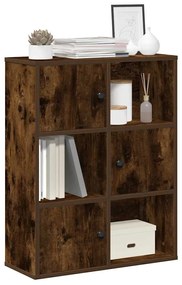 Βιβλιοθήκη Καπνιστή Δρυς 60x24x76,5 εκ. από Επεξεργασμένο Ξύλο