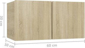 vidaXL Έπιπλα Τηλεόρασης Σετ 6 Τεμαχίων Sonoma Δρυς από Επεξ. Ξύλο