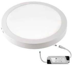 Πλαφονιέρα Φωτιστικό Οροφής Στρογγυλή LED 25W 4000k Αλουμινίου D30 Lumen-21-0253101-Λευκό 21-0253101