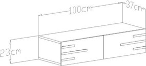 Stewehome Σκανδιναβικού στιλ κονσόλα με ντουλάπι 100x23x23 cm