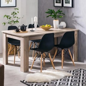 Τραπέζι Τραπεζαρίας Oscar TS 160 Γκρί Δρύς 160,5x90x76,5 εκ.