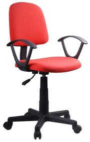Καρέκλα Γραφείου BASIC Κόκκινο Ύφασμα 55x48x82-94cm-14990132
