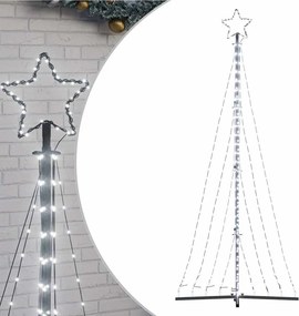 vidaXL Χριστουγεννιάτικο δέντρο LED 447 LED Ψυχρό Λευκό 250 εκ.