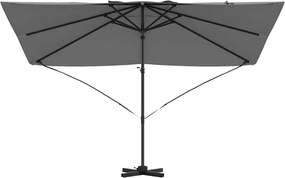 vidaXL Ομπρέλα ηλίου Ανθρακί 351 x 250 x 260 εκ