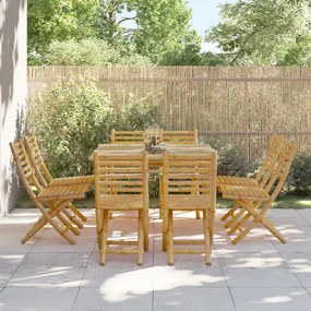 vidaXL Πτυσσόμενες Καρέκλες 8 τεμ. 43x54x88 εκ. Μπαμπού