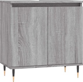 vidaXL Ντουλάπι Μπάνιου Γκρι Sonoma 58 x 33 x 60 εκ. από Επεξεργ. Ξύλο