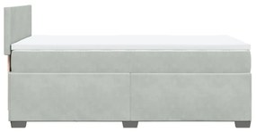 ΚΡΕΒΑΤΙ BOXSPRING ΜΕ ΣΤΡΩΜΑ ΑΝΟΙΧΤΟ ΓΚΡΙ 90X190 ΕΚ. ΒΕΛΟΥΔΙΝΟ 3288480