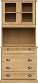 vidaXL Βιτρίνα VIGO 80 x 40 x 176 εκ. από Μασίφ Ξύλο Πεύκου