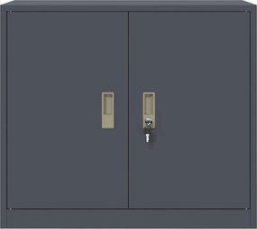 vidaXL Ντουλάπι αποθήκευσης Ανθρακί 80 x 40 x 70 εκ Ατσάλι