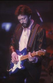 Φωτογραφία British guitarist, singer and songwriter Eric Clapton, Rome, Palaeur, 1987