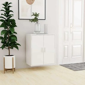 vidaXL Παπουτσοθήκη Γυαλιστερό Λευκό 60 x 35 x 70 εκ. από Επεξ. Ξύλο