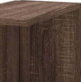 vidaXL Γωνιακή Ραφιέρα Τοίχου Καφέ Δρυς 36,5x36,5x140 εκ. Επεξ. Ξύλο