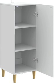 vidaXL Πλαϊνό γραφείο Λευκό 33 x 34,5 x 90 εκ Επεξεργασμένο Ξύλο