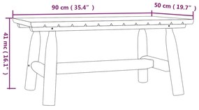 vidaXL Τραπεζάκι Σαλονιού 90 x 50 x 41 εκ. από Μασίφ Ξύλο Ερυθρελάτης