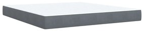 ΚΡΕΒΑΤΙ BOXSPRING ΜΕ ΣΤΡΩΜΑ ΣΚΟΥΡΟ ΓΚΡΙ 180X200 ΕΚ. ΒΕΛΟΥΔΙΝΟ 3287807