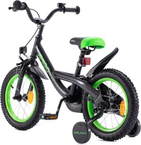 Galaxy 12 Inch 20 cm Boys Coaster Brake Black/Green