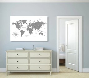 Εικόνα στο φελλό ενός αξιοπρεπούς χάρτη σε γκρι χρώμα - 90x60  transparent