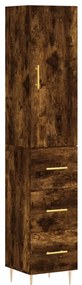 vidaXL Ντουλάπι Καπνιστή δρυς 34,5x34x180 εκ. από Επεξεργασμένο Ξύλο