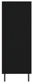 Ραφιέρα Μαύρη 69,5x32,5x90 εκ. από Επεξεργασμένο Ξύλο - Μαύρο