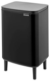 Κάδος απορριμμάτων Brabantia Bo Small Hi 12L, Ομαλό και αθόρυβο άνοιγμα, Csúszásgátló talp, Μαύρο