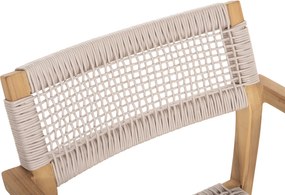 ΠΟΛΥΘΡΟΝΑ CHARLOTTE HM9637.07 ΞΥΛΟ TEAK & ΜΠΕΖ ΣΧΟΙΝΙ--B'ΔΙΑΛΟΓΗΣ 58x61x81Yεκ.