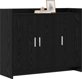 vidaXL Πλαϊνό γραφείο Μαύρη Δρυς 98,5 x 33 x 80 εκ Επεξεργασμένο Ξύλο