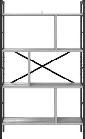 vidaXL Ράφι Βιβλίων Γκρίζο Σονομα 75 x 30 x 123,5 εκ.