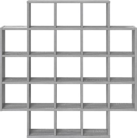 vidaXL Ράφι Τοίχου Γκρι Sonoma 100 x 13 x 100 εκ