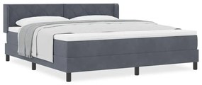 vidaXL Κρεβάτι με Ελατήρια και Στρώμα Μαύρο 100x200 εκ. Βελούδο