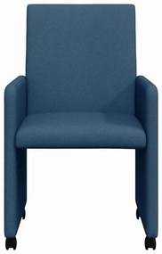 vidaXL Καρέκλα τραπεζαρίας 2 pcs Μπλε 57 x 66 x 94 εκ ύφασμα