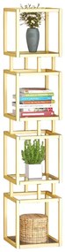 Intrahome Ραφιέρα μεταλλική επιδαπέδια Kubo Intrahome σε χρυσή απόχρωση 30x30x150εκ | SKU: INTRAPA-208111411