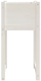 vidaXL Ζαρντινιέρες 2 τεμ. Λευκές 40x40x81 εκ. από Μασίφ Ξύλο Πεύκου