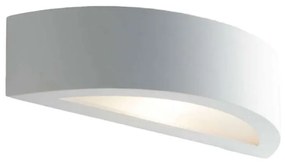 Φωτιστικό Τοίχου - Απλίκα Cortina I-CORTINA-S-AP 1xE14 30x10x7,5cm White Intec Γύψος