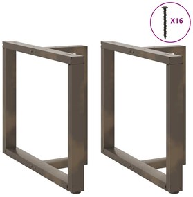 vidaXL Πόδια Τραπεζαρίας σε Σχήμα Τ, 2 τεμ. Μαύρο 100x35x(72-73) εκ. Ατσάλι
