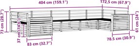 vidaXL Σειρά Καναπέ Εξωτερικού 7 pcs Φυσικό
