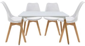 Intrahome Φοιτητικό πακέτο επίπλων τραπεζαρίας Natali-Gaston Intrahome σετ 5 τμχ 120x80x76εκ | SKU: INTRAPA-311111602