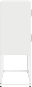 vidaXL Highboard Λευκό 68x39x107 cm Ατσάλι