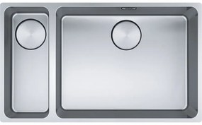 Franke  Mythos MYX 160-50-16 Ανοξείδωτος Νεροχύτης Υποκαθήμενος Inox Μικρό Μπολ Αριστερά 80 cm
