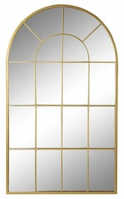 Τοίχο καθρέφτη DKD Home Decor Κρυστάλλινο Χρυσό Παράθυρα Σίδερο (70 x 2,5 x 120 cm)