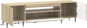 vidaXL Ντουλάπα LED Τηλεόρασης ZWOLLE 153 x 35 x 43 εκ Sonoma Δρυς