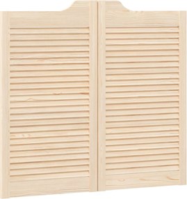vidaXL Πόρτες Swing 2 pcs Φυσικό Μασίφ Ξύλο Πεύκου