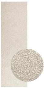 vidaXL Χαλί ZIZUR Κρεμ Όψη Γιούτας Εσωτ. & Εξωτ. Χώρου 80x250 εκ.