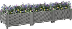 vidaXL Ζαρντινιέρα 120 x 40 x 23 εκ. από Πολυπροπυλένιο