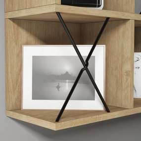 ΡΑΦΙΕΡΑ ΤΟΙΧΟΥ ΜΕΛΑΜΙΝΗΣ  ΣΕ ΦΥΣΙΚΟ OAK ΧΡΩΜΑ 60x24x60Y εκ.