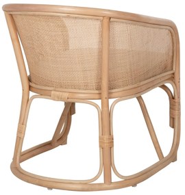 Καρέκλα - Πολυθρόνα ΚΙΚΟ C9839 Φυσικό Rattan με Λευκό Μαξιλάρι 61x71x76Yεκ. 61x71x76 εκ.