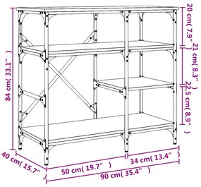 ΡΑΦΙΕΡΑ ΚΟΥΖΙΝΑΣ ΓΚΡΙ SONOMA 90X40X84 ΕΚ. ΕΠΕΞ. ΞΥΛΟ/ΜΕΤΑΛΛΟ 845424