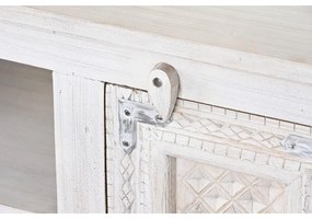 Τηλεόραση DKD Home Decor Λευκό Ξύλο Ξύλο από Μάνγκο 151 x 40 x 60 cm