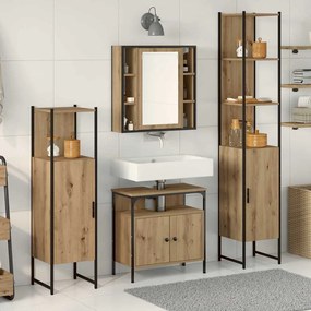vidaXL Σετ Επίπλων Μπάνιου 4 pcs Artisan Oak Επεξεργασμένο ξύλο