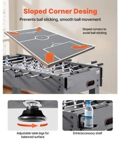 VEVOR 121 cm Foosball Soccer Game Table Standard Size Foosball Table for Home