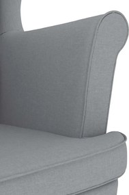 vidaXL πολυθρόνα ανοιχτό γκρι 74x84x100 cm ύφασμα